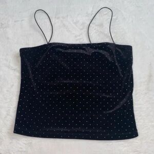 Cute black sequin going out top